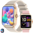 TUTT Classic Smartwatch 1.91” HD Dial | Pedometer Health and Fitness Tracking | Smart Watch For Women and Men | 2 Straps Steel & Rubber T9