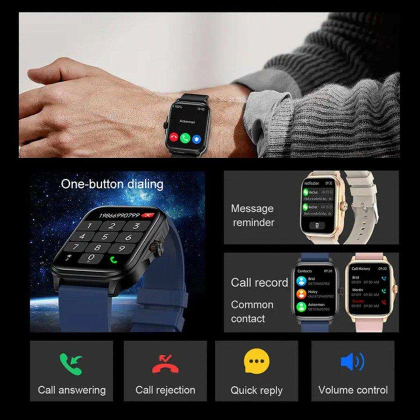 TUTT Classic Smartwatch 1.91” HD Dial | Pedometer Health and Fitness Tracking | Smart Watch For Women and Men | 2 Straps Steel & Rubber T9