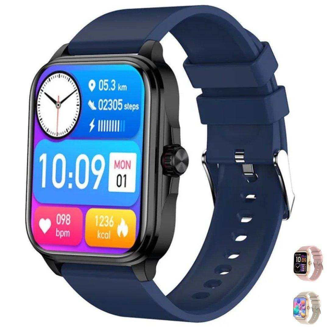 TUTT Classic Smartwatch 1.91” HD Dial | Pedometer Health and Fitness Tracking | Smart Watch For Women and Men | 2 Straps Steel & Rubber T9