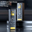 TUTT Transparent High capacity 40000 mAh Power Bank Portable digital display Fast charger Powerbank