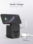 TUTT Travel Essentials | Universal Travel Adapter 180+ Countries Adaptateur International Kit 4 USB+Type-C US UK EU Australia
