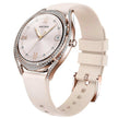 TUTT Classic Smartwatch for Women AMOLED  1.28” | Health & Fitness Tracker | Always On Display | 150 cubic Zirconia | Two Straps V66 Smart Watch (Silicone and Metal)