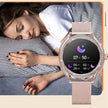 TUTT Classic Smartwatch for Women AMOLED  1.28” | Health & Fitness Tracker | Always On Display | 150 cubic Zirconia | Two Straps V66 Smart Watch (Silicone and Metal)