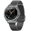 TUTT Classic Smartwatch for Women AMOLED  1.28” | Health & Fitness Tracker | Always On Display | 150 cubic Zirconia | Two Straps V66 Smart Watch (Silicone and Metal)
