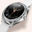 TUTT Classic Smartwatch for Women AMOLED  1.28” | Health & Fitness Tracker | Always On Display | 150 cubic Zirconia | Two Straps V66 Smart Watch (Silicone and Metal)