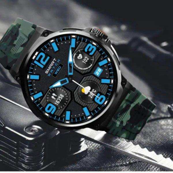 TUTT Military Smartwatch For Men | Metal Case  HD 1.85'' Large Round Screen | 710mah Battery Health & Fitness Smart Watch (3) Straps  V69