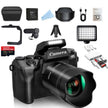 TUTT 64MP Digital Camera and Camcorder 4K/60fps Mirrorless | Dual Camera for Selfie Vlogging W5 | Premium Combo + 128GB SanDisk
