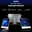 TUTT 16” Portable Touchscreen Monitor FHD IPS | Stand & Case | Built-in Speaker | Aluminum Frame