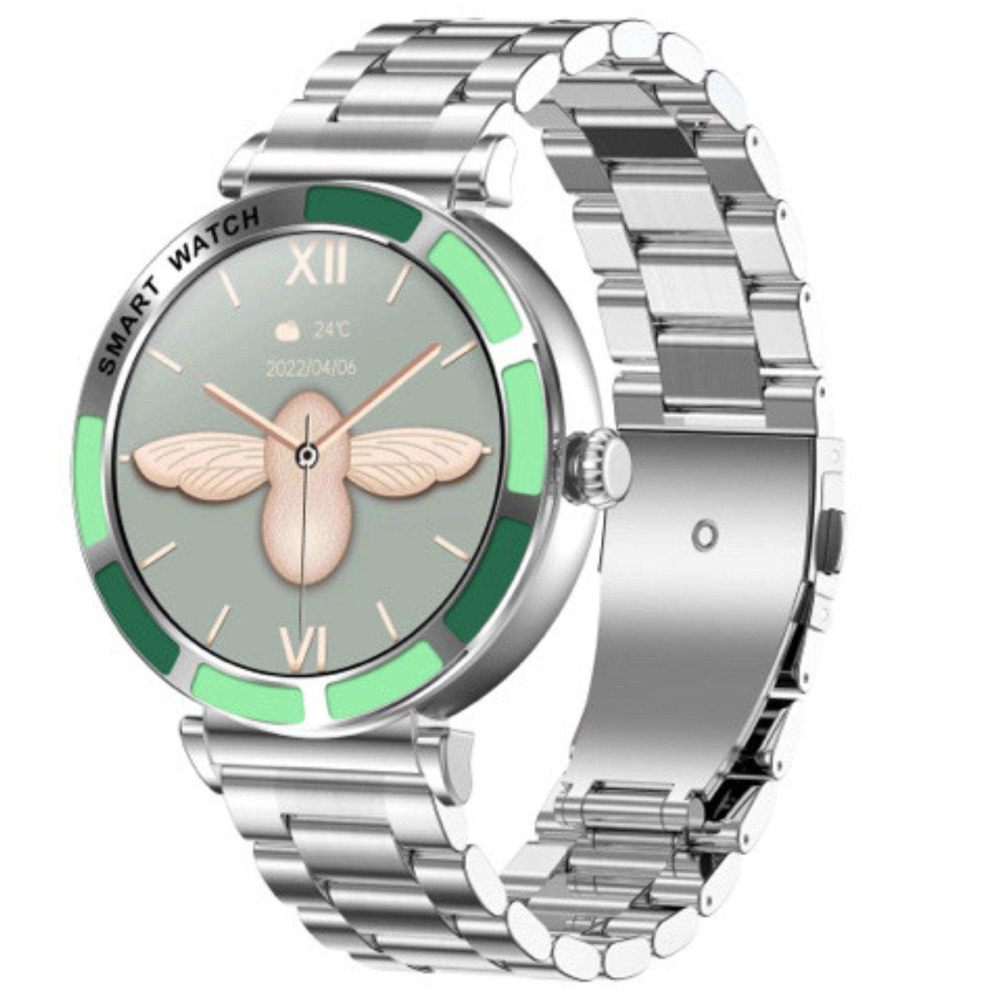 TUTT Women’s Smart Watch | Slim & Stylish Design 1.27” HD Dial | Waterproof | AI Voice Assistant | Women’s Health & Sports Tracker Smartwatch | W1 2 Strap