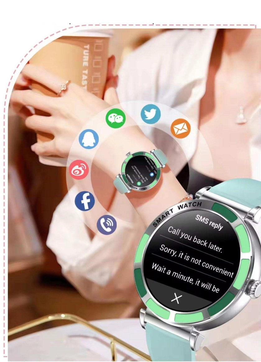 TUTT Women’s Smart Watch | Slim & Stylish Design 1.27” HD Dial | Waterproof | AI Voice Assistant | Women’s Health & Sports Tracker Smartwatch | W1 2 Strap