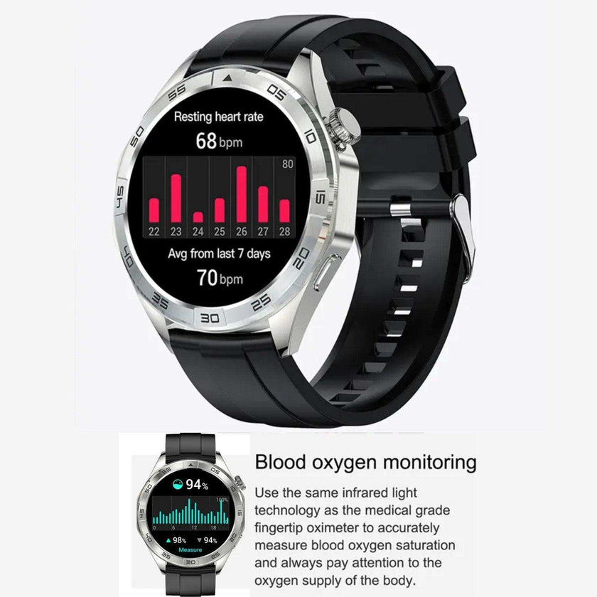 TUTT X105 Metal Case Men Smart Watch | 1.55'' Large HD Screen IP67 Tactical SmartWatch with BT Call Pedometer Sport Modes