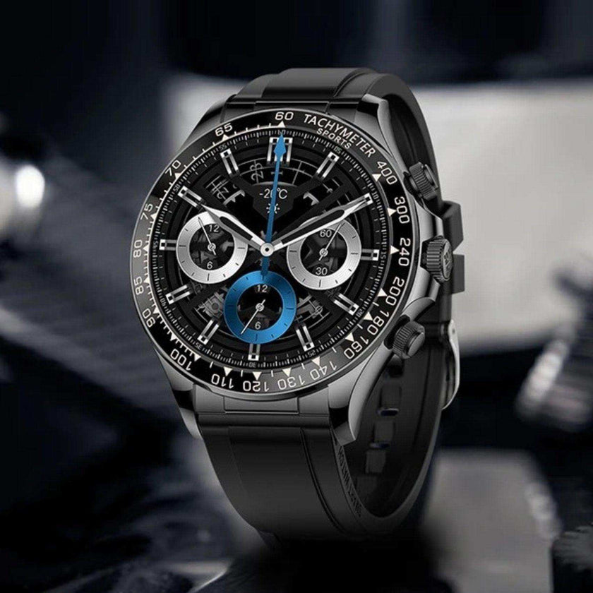 TUTT Classic Smartwatch for Men Metal Case | 1.55'' Large HD Screen IP67 Tactical Smart Watch with BT Call Pedometer  Straps (Leather Metal) X108