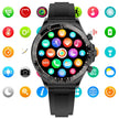 TUTT Classic Smartwatch for Men Metal Case | 1.55'' Large HD Screen IP67 Tactical Smart Watch with BT Call Pedometer  Straps (Leather Metal) X108