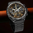 TUTT Classic Smartwatch for Men Metal Case | 1.55'' Large HD Screen IP67 Tactical Smart Watch with BT Call Pedometer  Straps (Leather Metal) X108