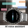 TUTT Classic Smartwatch for Men Metal Case | 1.55'' Large HD Screen IP67 Tactical Smart Watch with BT Call Pedometer  Straps (Leather Metal) X108