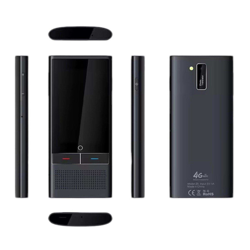 TUTT Z6 4G AI Language Voice and Image Translator Two Way | Simultaneous Interpretation | 1G 16G ROM AI Assistance | 138 Online 19 Offline | Micro SIM Card