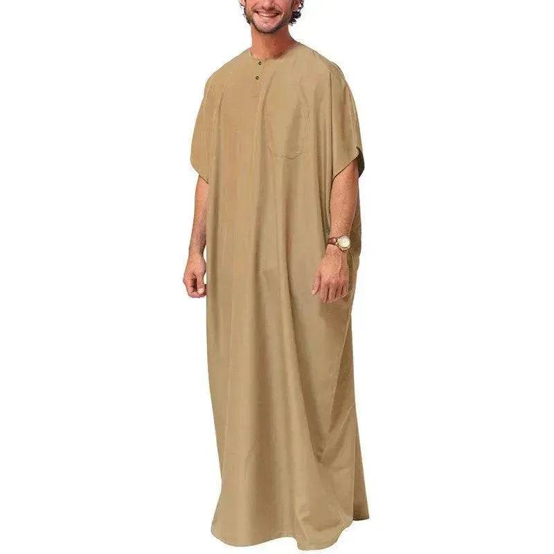 Fashionable and Elegant Tuxedo Malaysian Man Shirt Arab  Robe Moroccan Men's Jalabiya