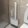 Two-in-one Set Of Silicone Brush Head Toilet Cleaning Brush