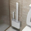Two-in-one Set Of Silicone Brush Head Toilet Cleaning Brush