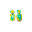 Wearable Art Necklace in Turquoise & Yellow