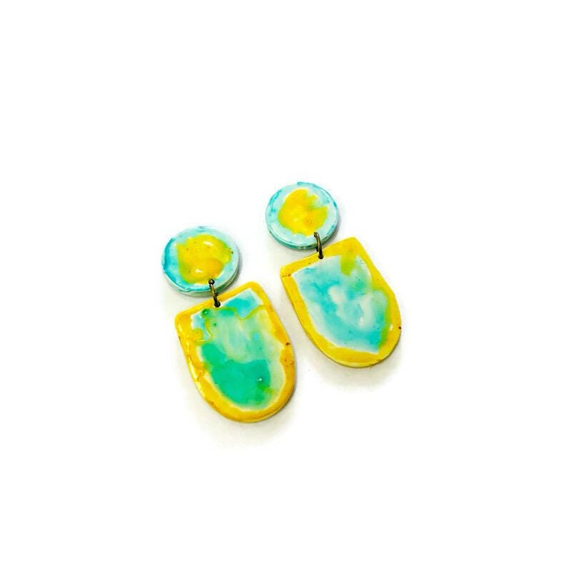 Two Tone Necklace & Earring Set Handmade