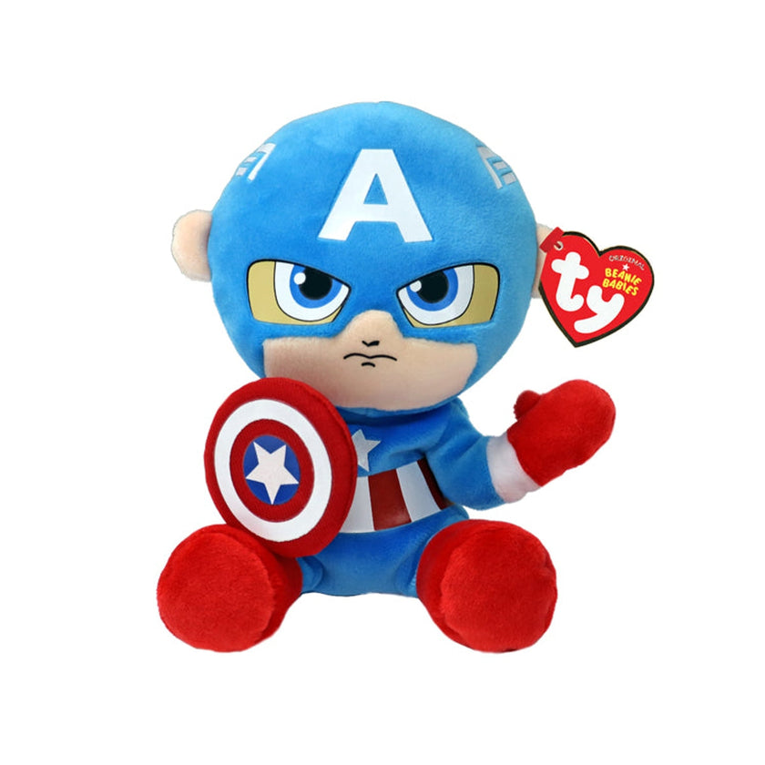Ty Marvel Captain America Floppy Plush 8