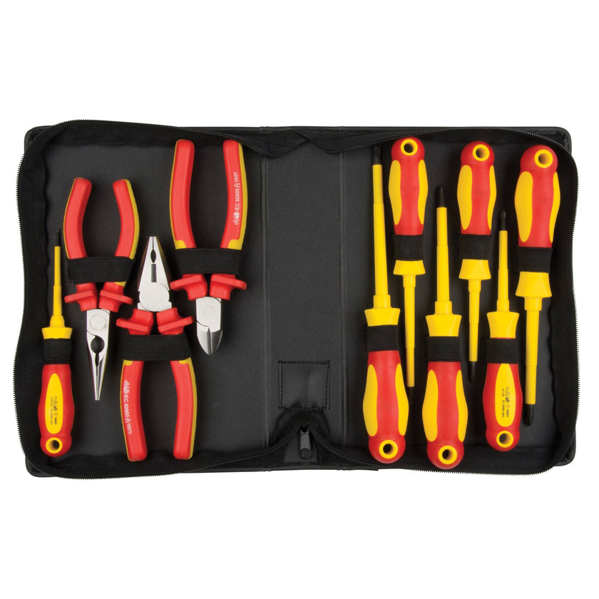 Coffret d'outils isolés, 1000 V, 10 pièces