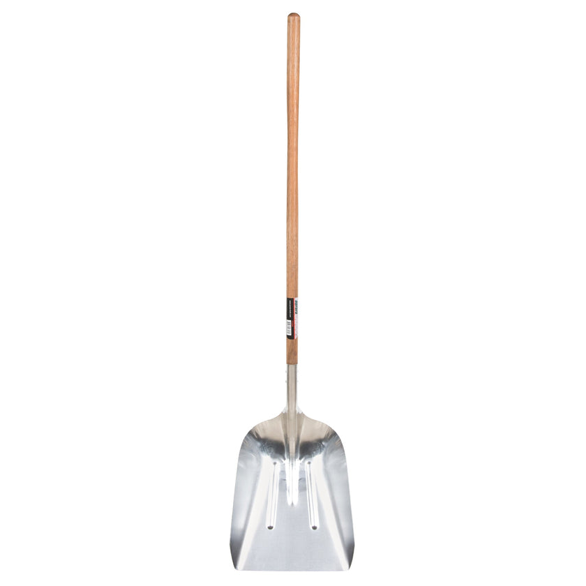 Pelle à neige, manche en bois, lame en aluminium, manche droit, longueur 45-3/4 pouces