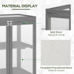Outsunny 2 Tier Wooden Cold Frame Grow Box: Polycarbonate Portable Garden Grow House, Dark Gray