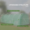 Outsunny 19.5'x10'x6.5' Upgraded Tunnel Greenhouse Mesh Door Windows 15 Plant Labels Gloves Green