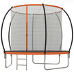 Soozier 8ft Outdoor Trampoline with Enclosure Net and Ladder, Backyard Fitness Trampoline for Teens and Adults