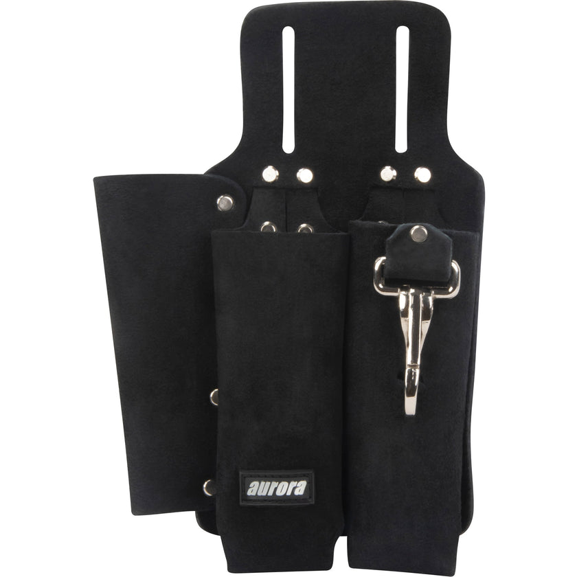 Lineman's Tool Pouch, Multiple Tool Holder, Leather, 3 Pockets