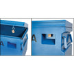 Boîte à outils de chantier, 152,4 cm x 61 cm x 69,8 cm, acier, bleu