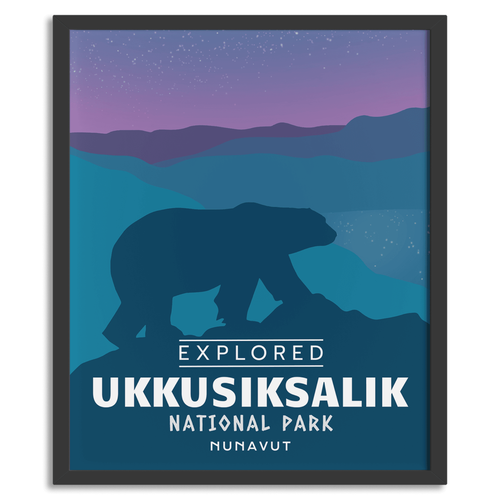 Ukkusiksalik National Park 'Explored' Poster, Canada Parks