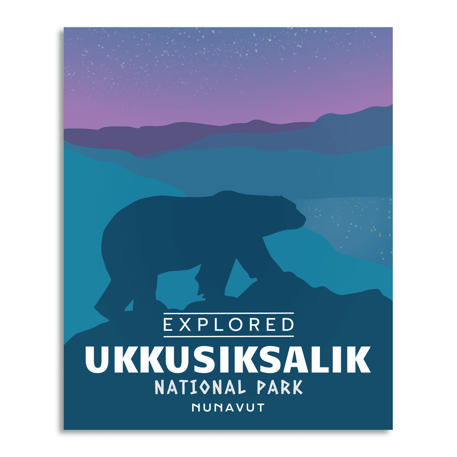 Ukkusiksalik National Park 'Explored' Poster, Canada Parks