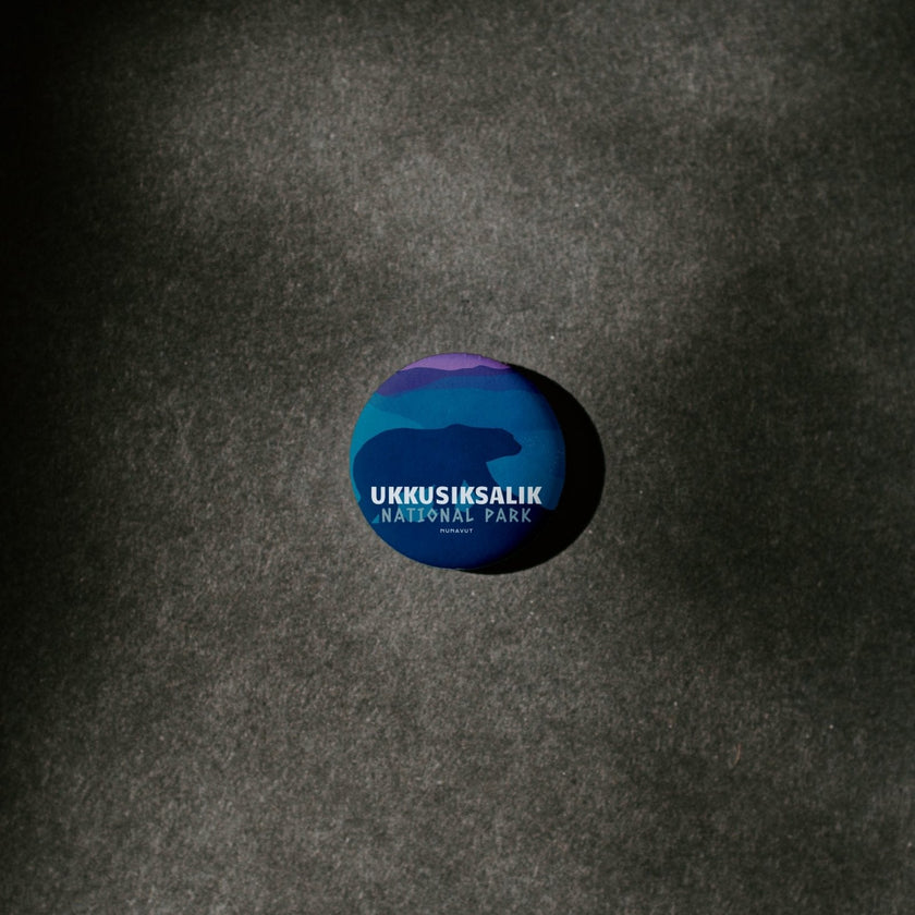 Ukkusiksalik National Park of Canada Pinback Button, Canada Parks