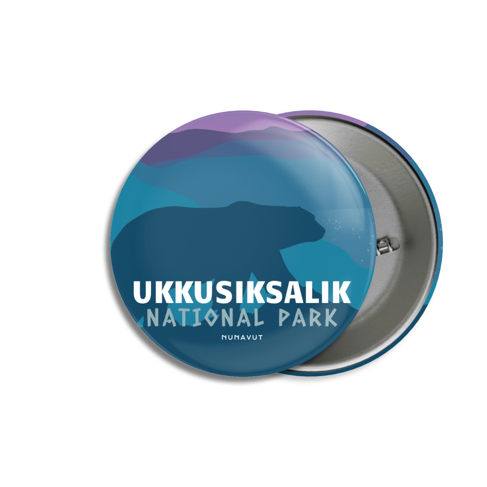 Ukkusiksalik National Park of Canada Pinback Button, Canada Parks