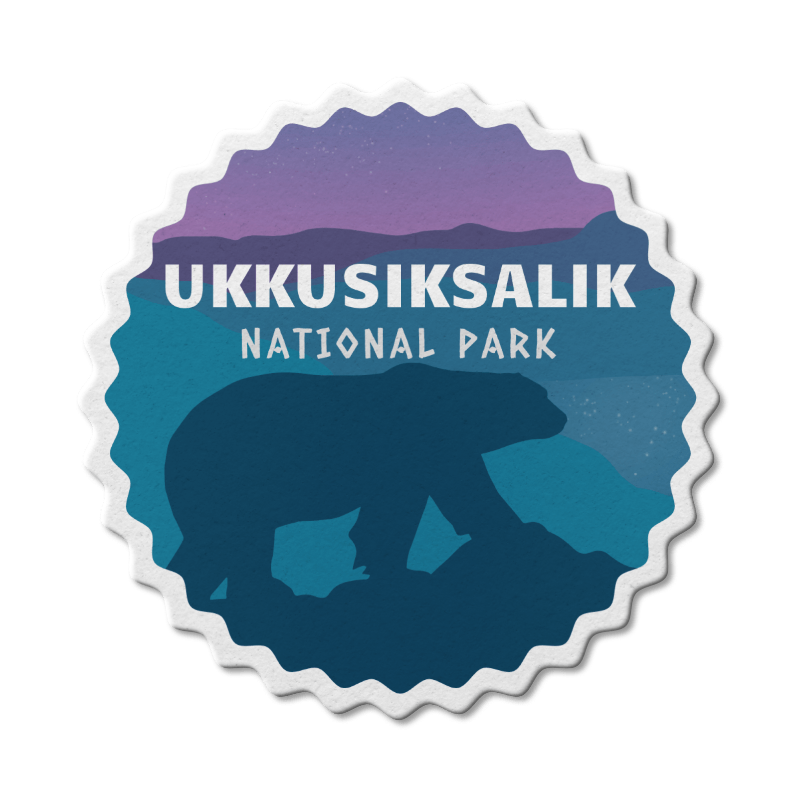 Ukkusiksalik National Park of Canada Waterproof Vinyl Sticker, Canada Parks