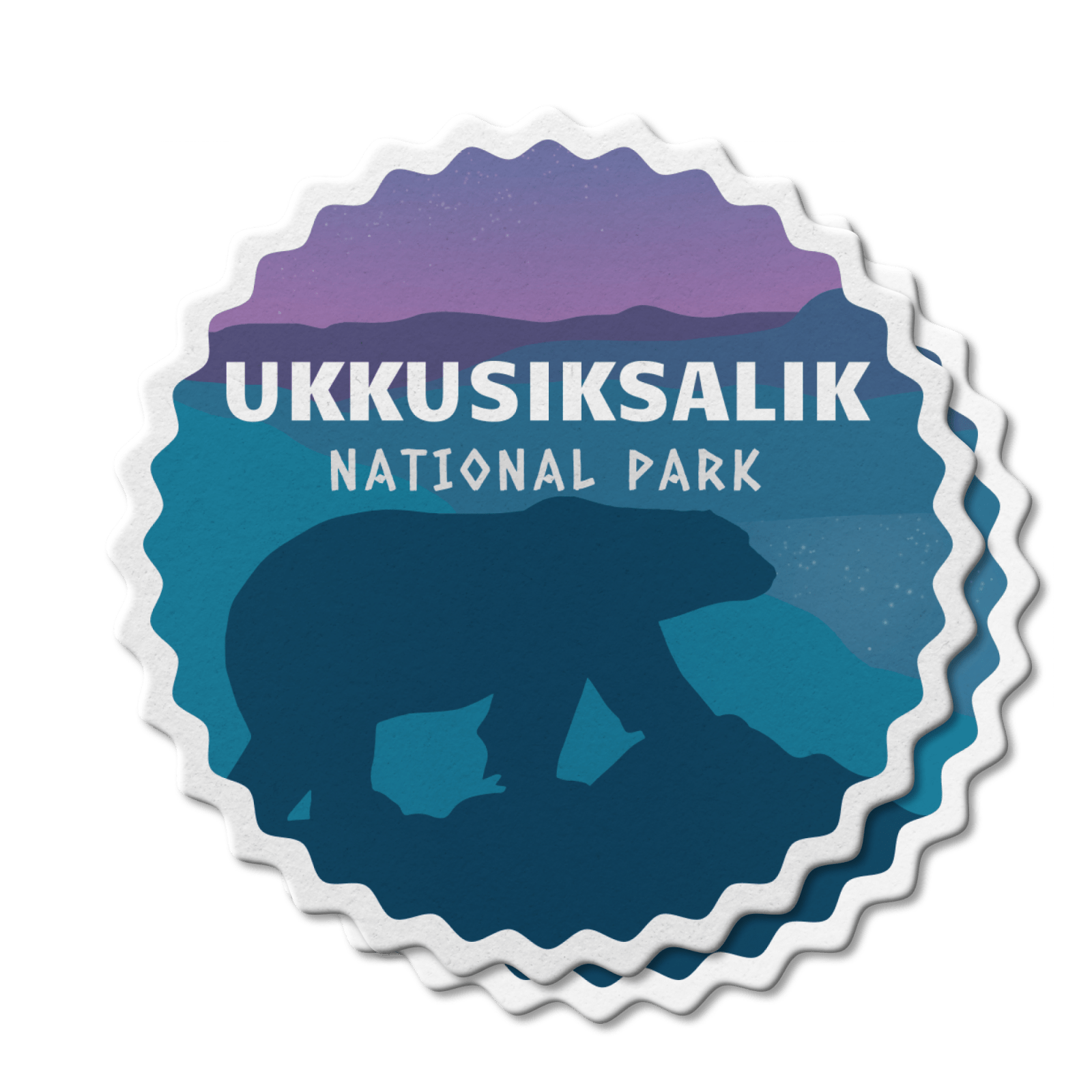 Ukkusiksalik National Park of Canada Waterproof Vinyl Sticker, Canada Parks