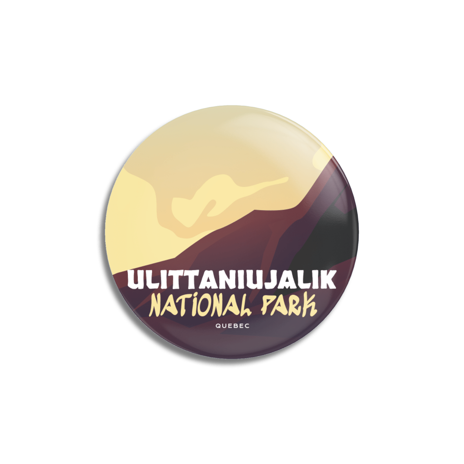 Ulittaniujalik National Park of Quebec Pinback Button, Canada Parks