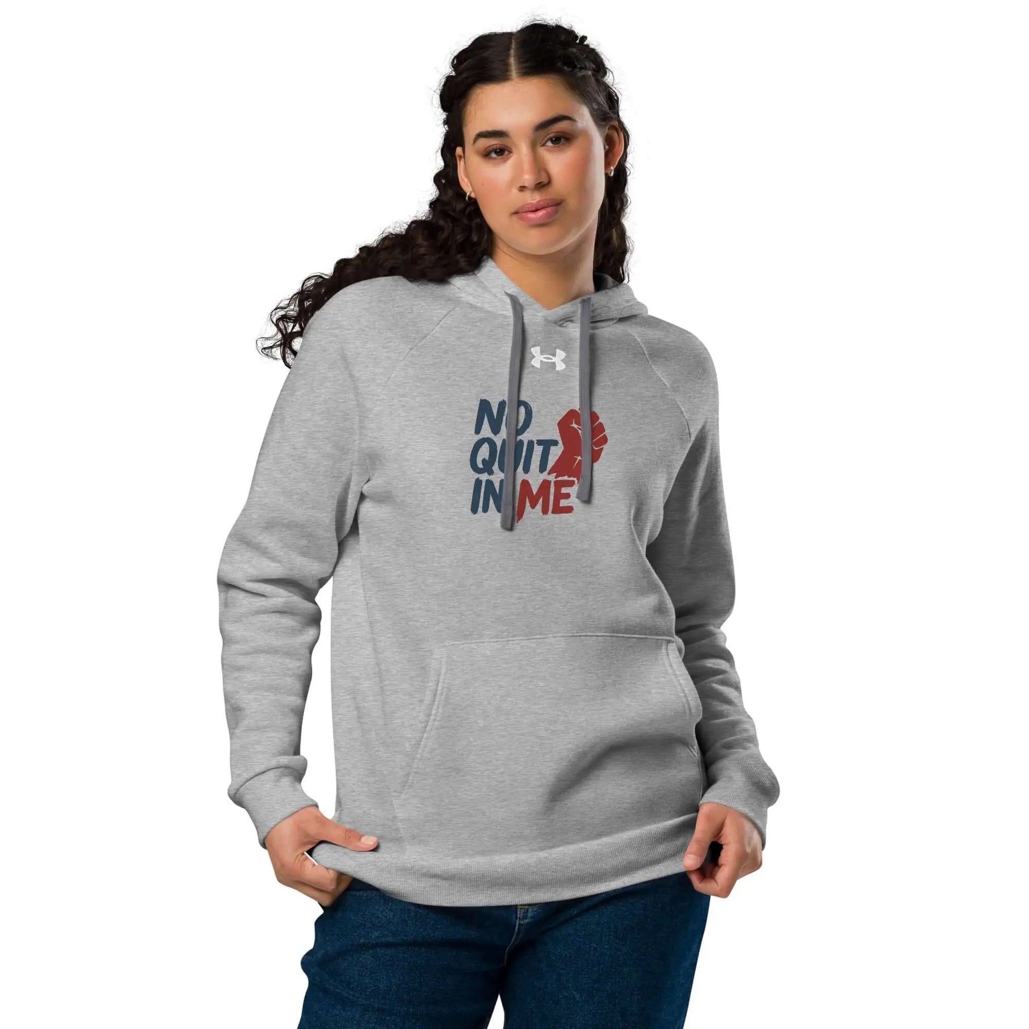 Black Under Armour® hoodie for unisex