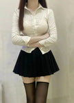 Uniform Slim Top Waist Elastic Women