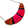 Unique Statement Jewelry Set in Pink Yellow & Black