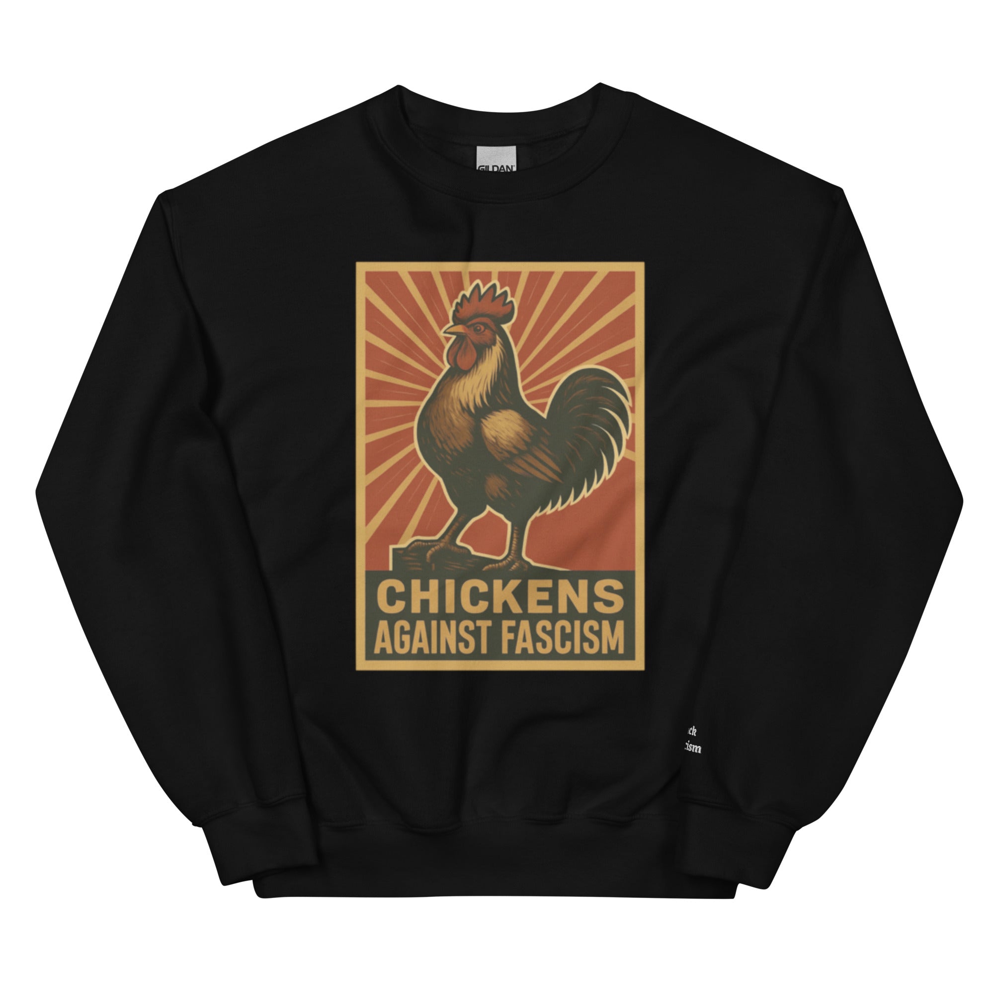 Retro Chickens Against Fascism Unisex Sweatshirt