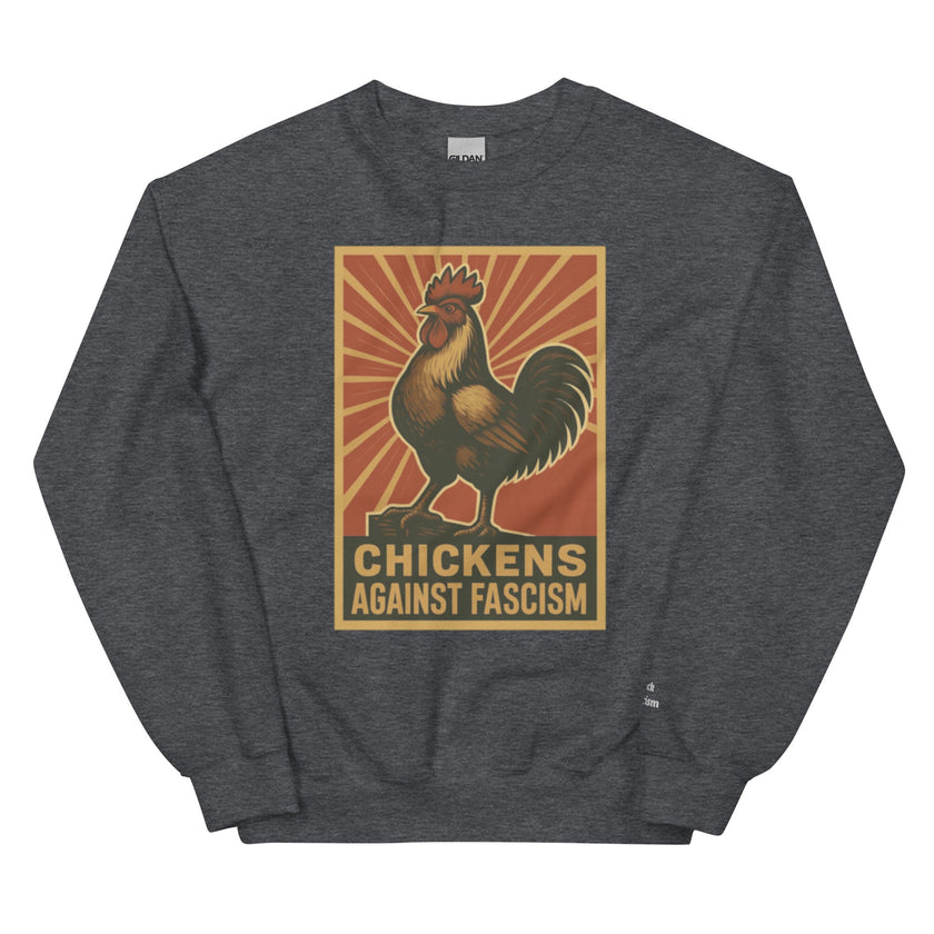 Retro Chickens Against Fascism Unisex Sweatshirt