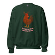 Chickmas Rudolph the Rhode Island Red Rooster (words) Unisex Sweatshirt