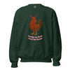 Chickmas Rudolph the Rhode Island Red Rooster (words) Unisex Sweatshirt