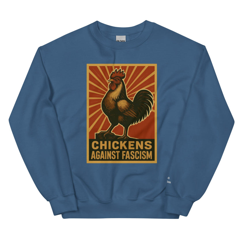 Retro Chickens Against Fascism Unisex Sweatshirt