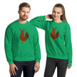 Chickmas Rudolph the Rhode Island Red Rooster Unisex Sweatshirt