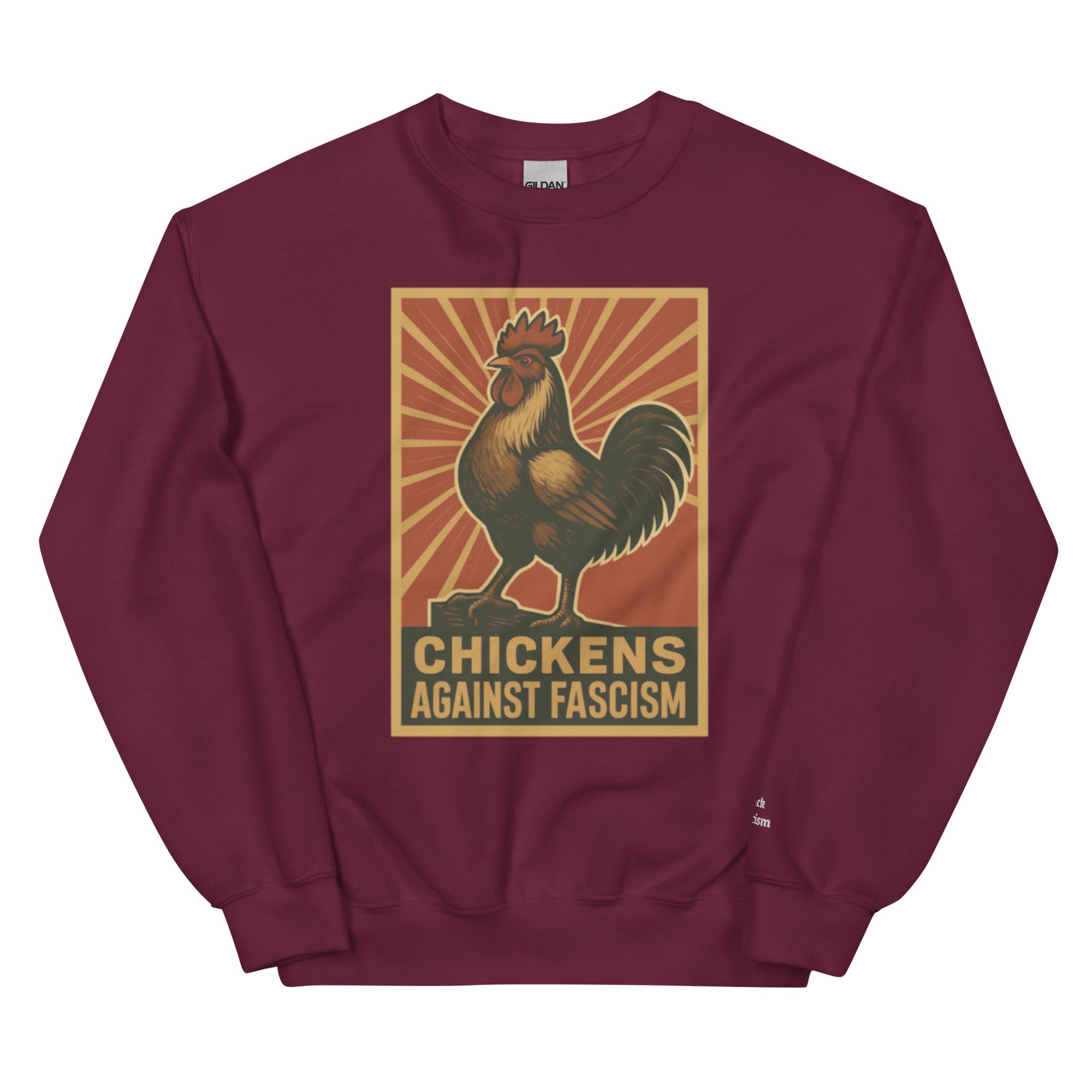 Retro Chickens Against Fascism Unisex Sweatshirt